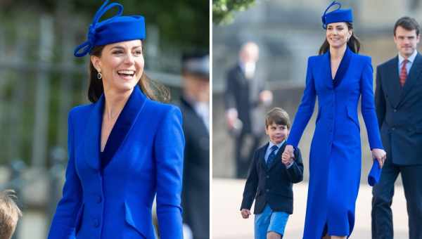 «Пикантный разрез на бедре!»: Кейт Миддлтон в голубом платье восхитила британцев